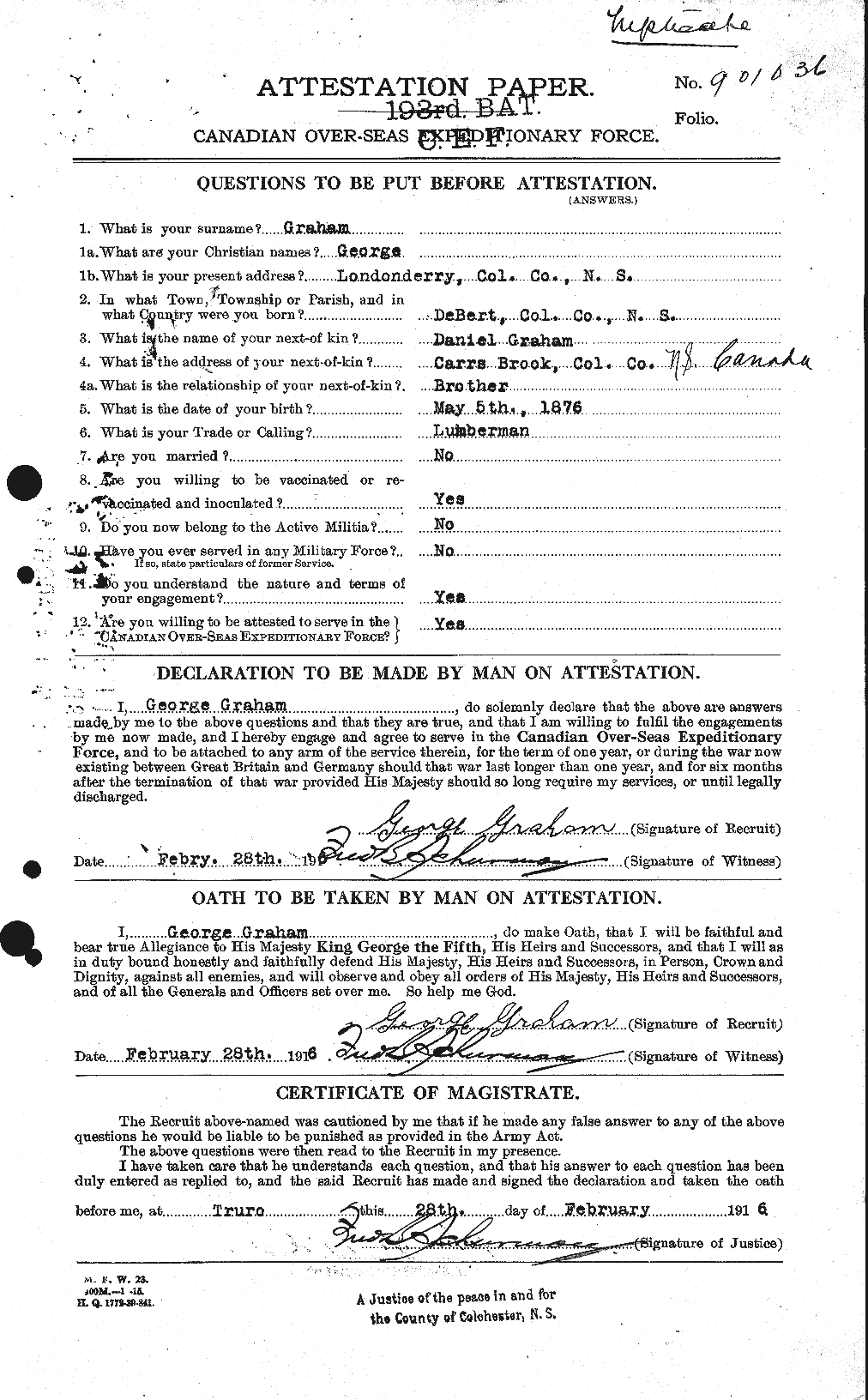 Personnel Records of the First World War - CEF 357630a