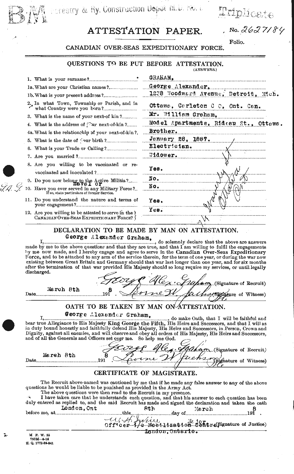 Personnel Records of the First World War - CEF 357645a