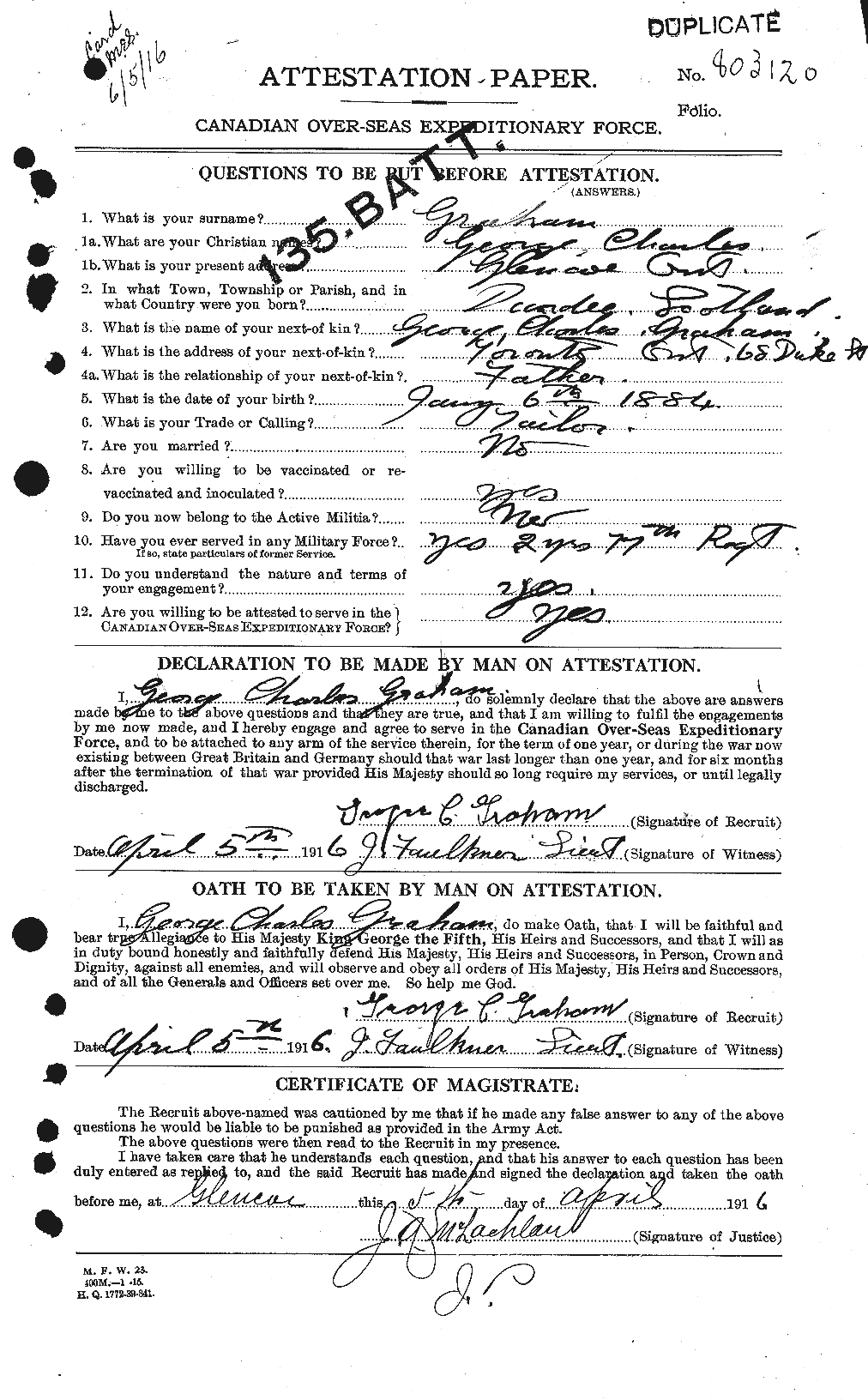 Personnel Records of the First World War - CEF 357649a