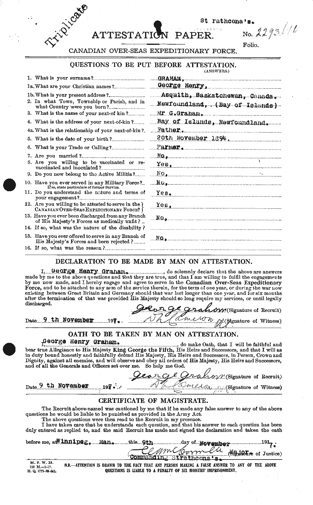 Personnel Records of the First World War - CEF 357661a