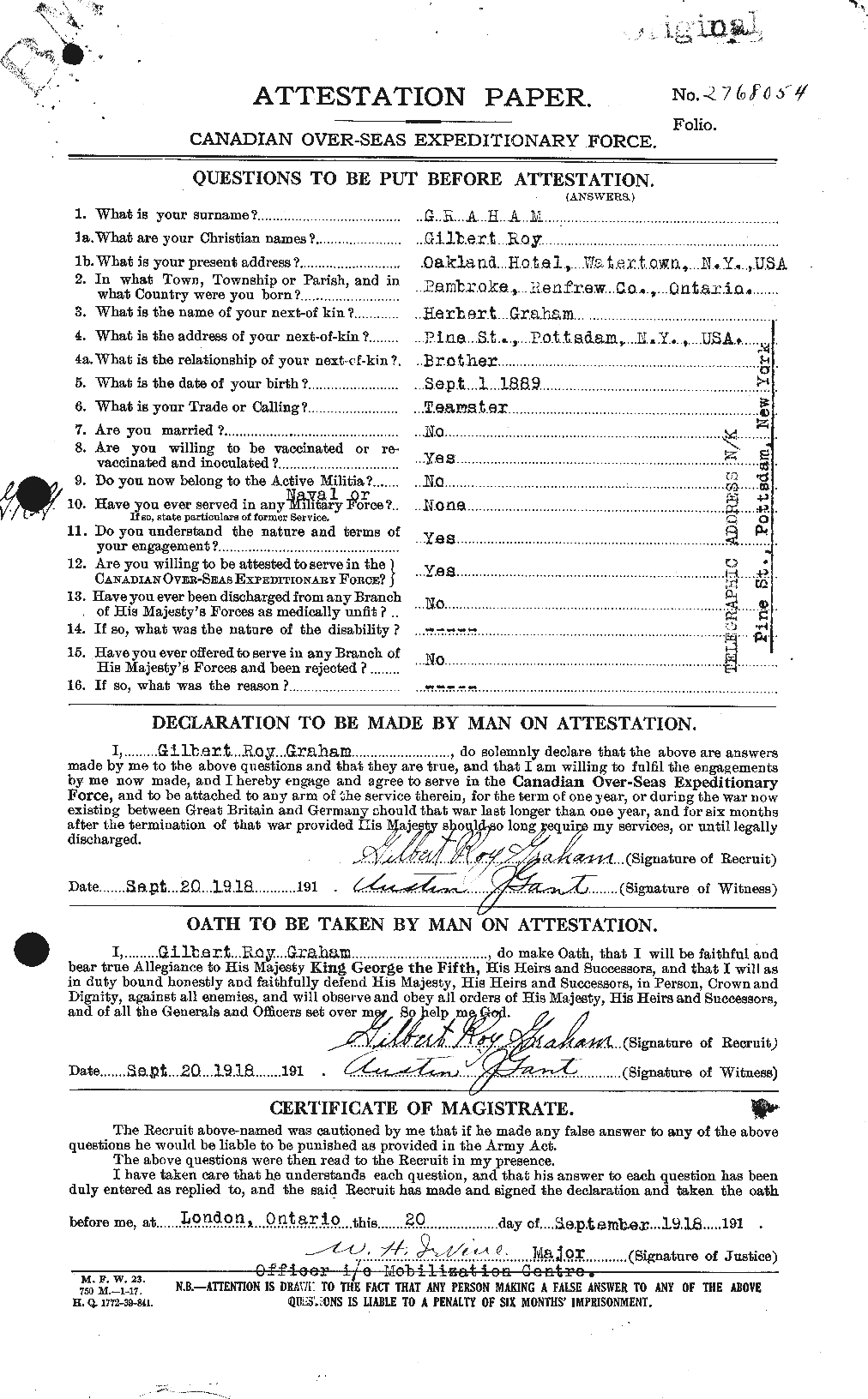 Personnel Records of the First World War - CEF 357680a