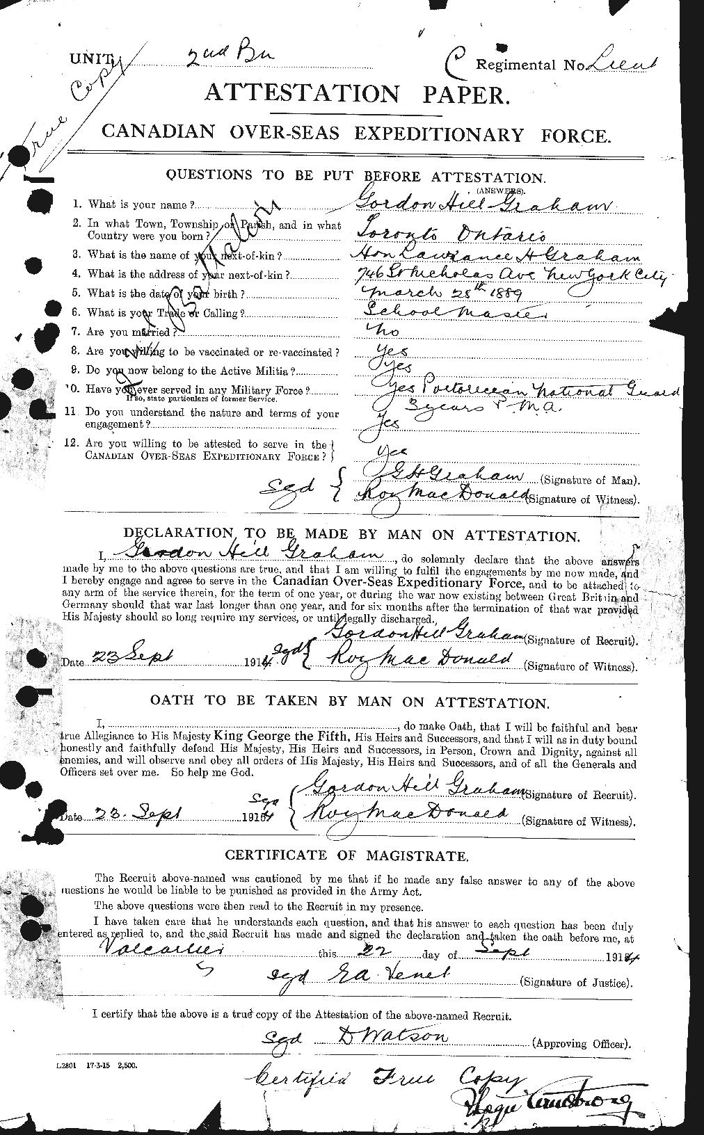 Personnel Records of the First World War - CEF 357687a