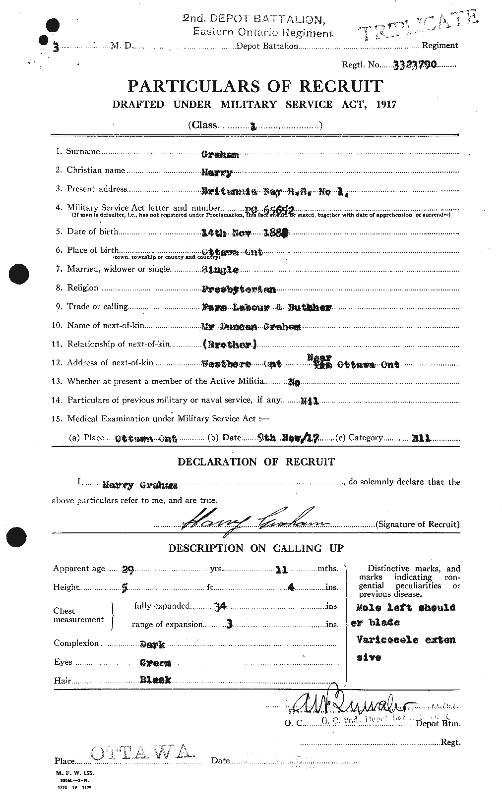 Personnel Records of the First World War - CEF 357711a