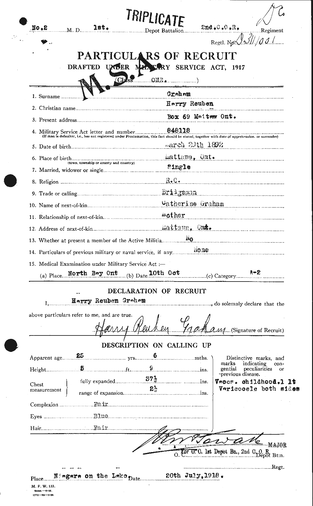 Personnel Records of the First World War - CEF 357723a