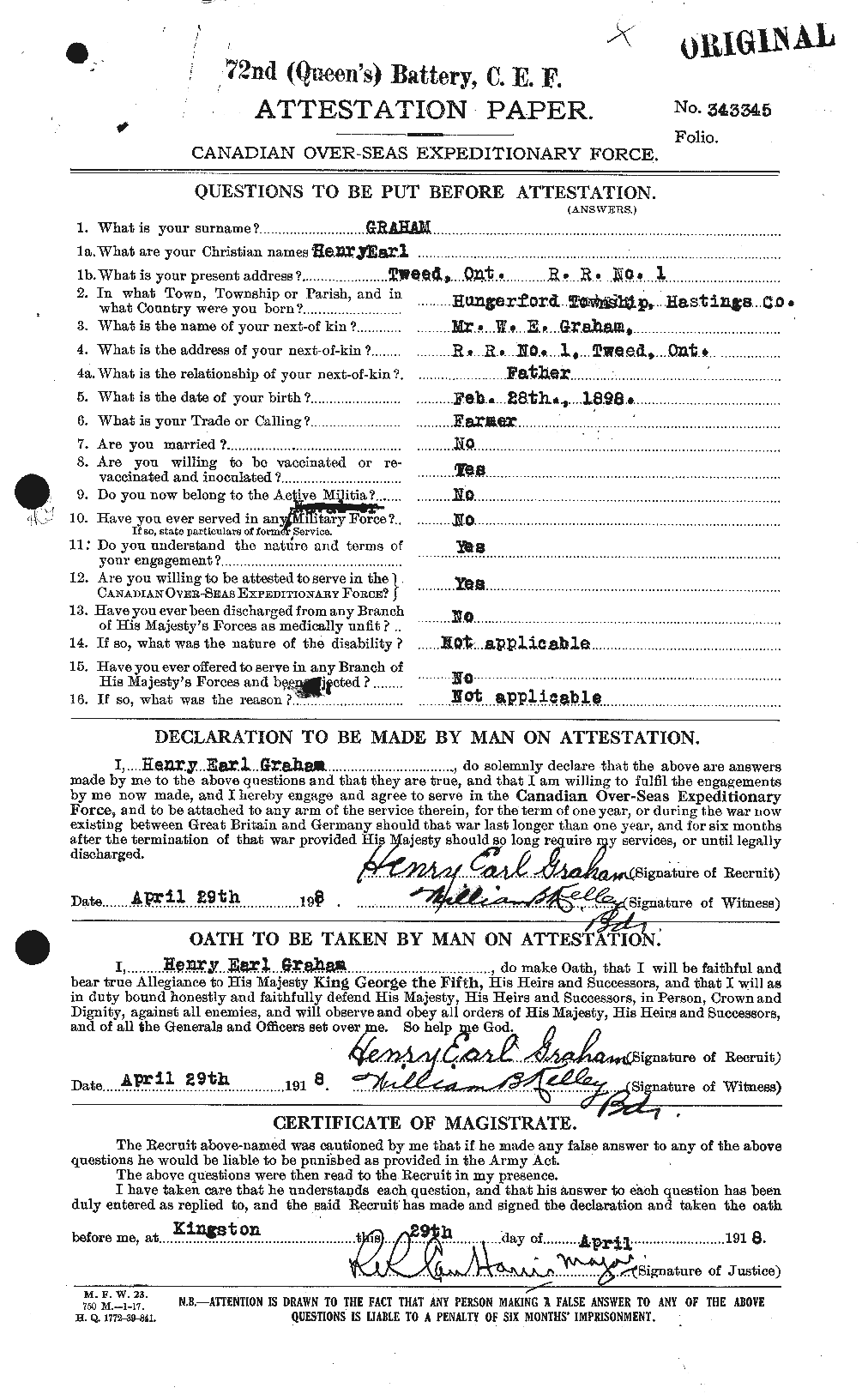 Personnel Records of the First World War - CEF 357735a