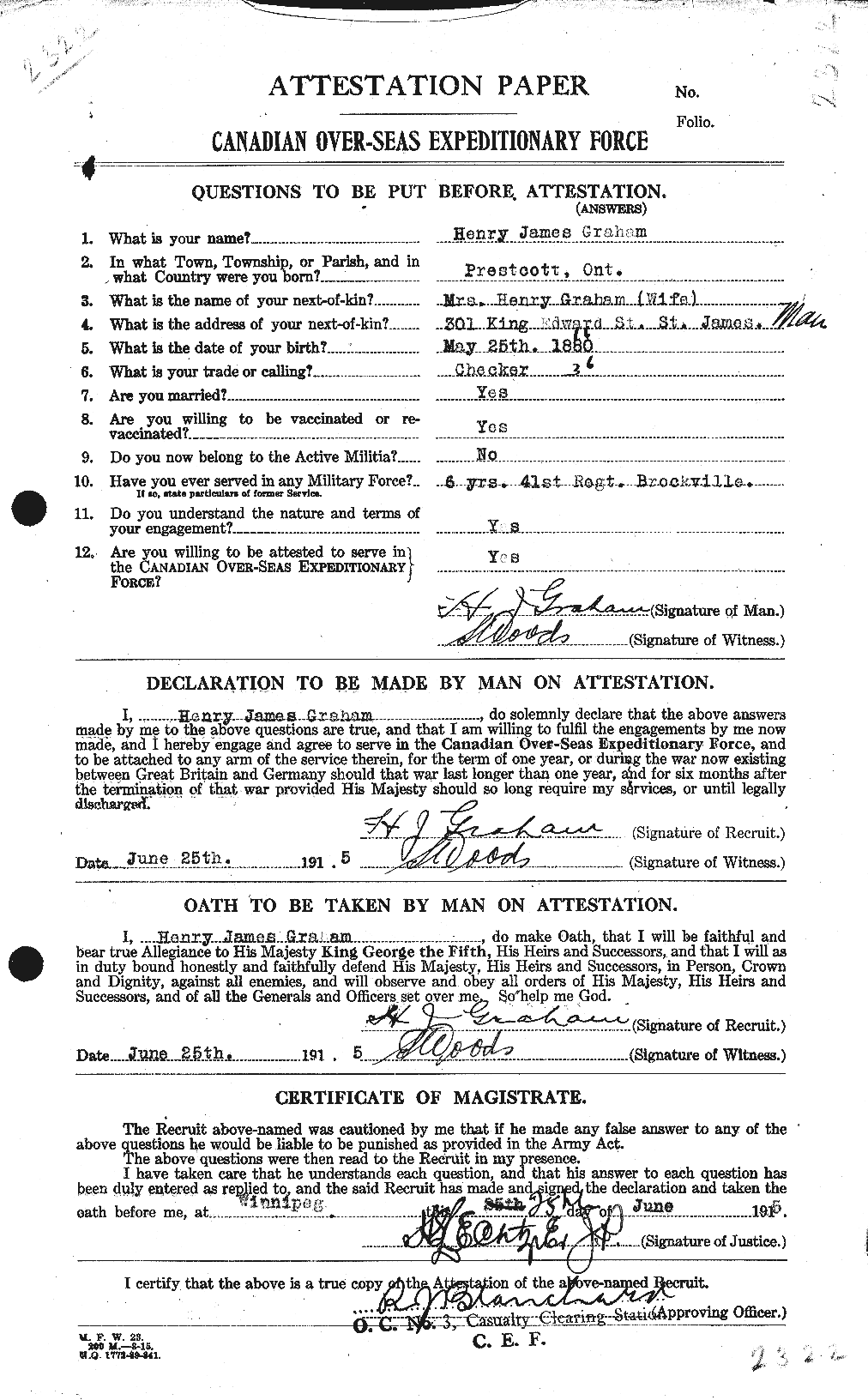 Personnel Records of the First World War - CEF 357737a