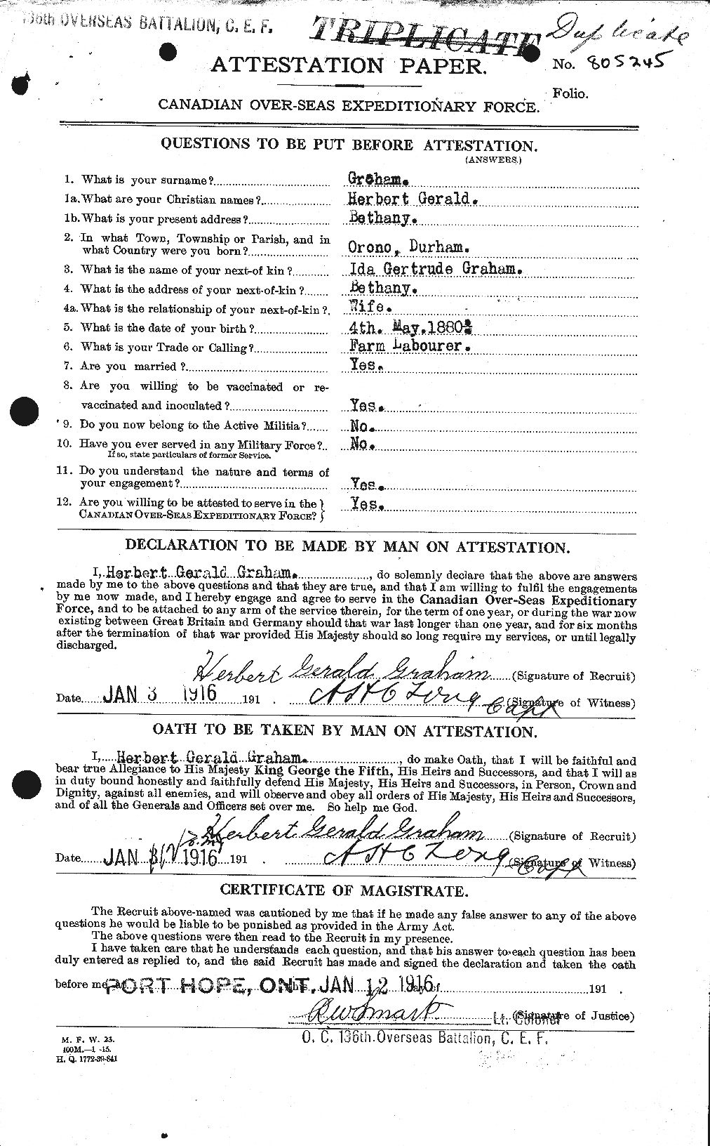 Personnel Records of the First World War - CEF 357744a