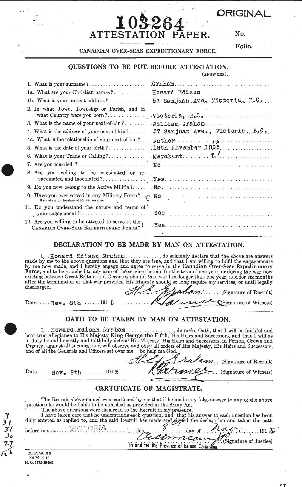 Personnel Records of the First World War - CEF 357750a
