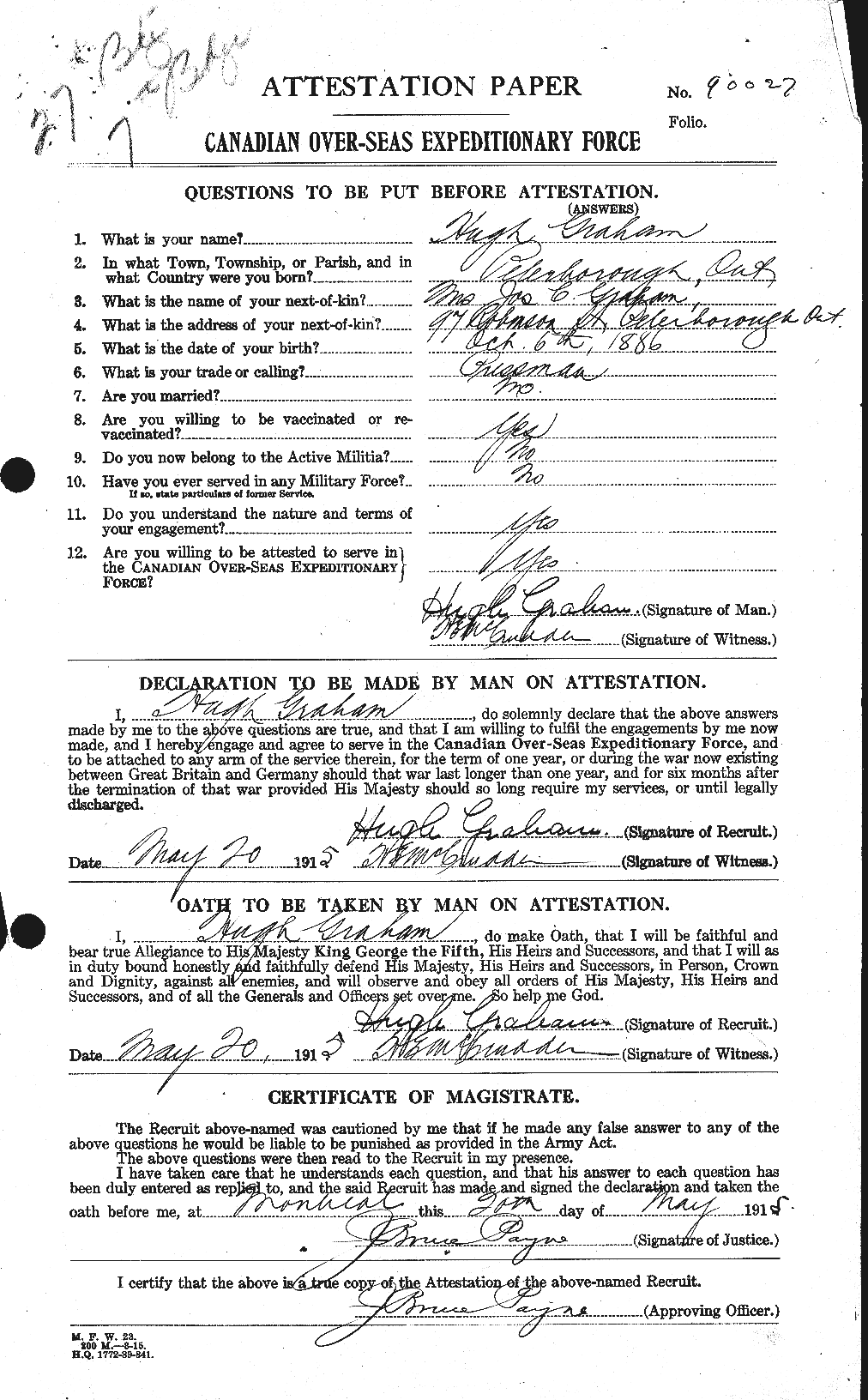 Personnel Records of the First World War - CEF 357754a