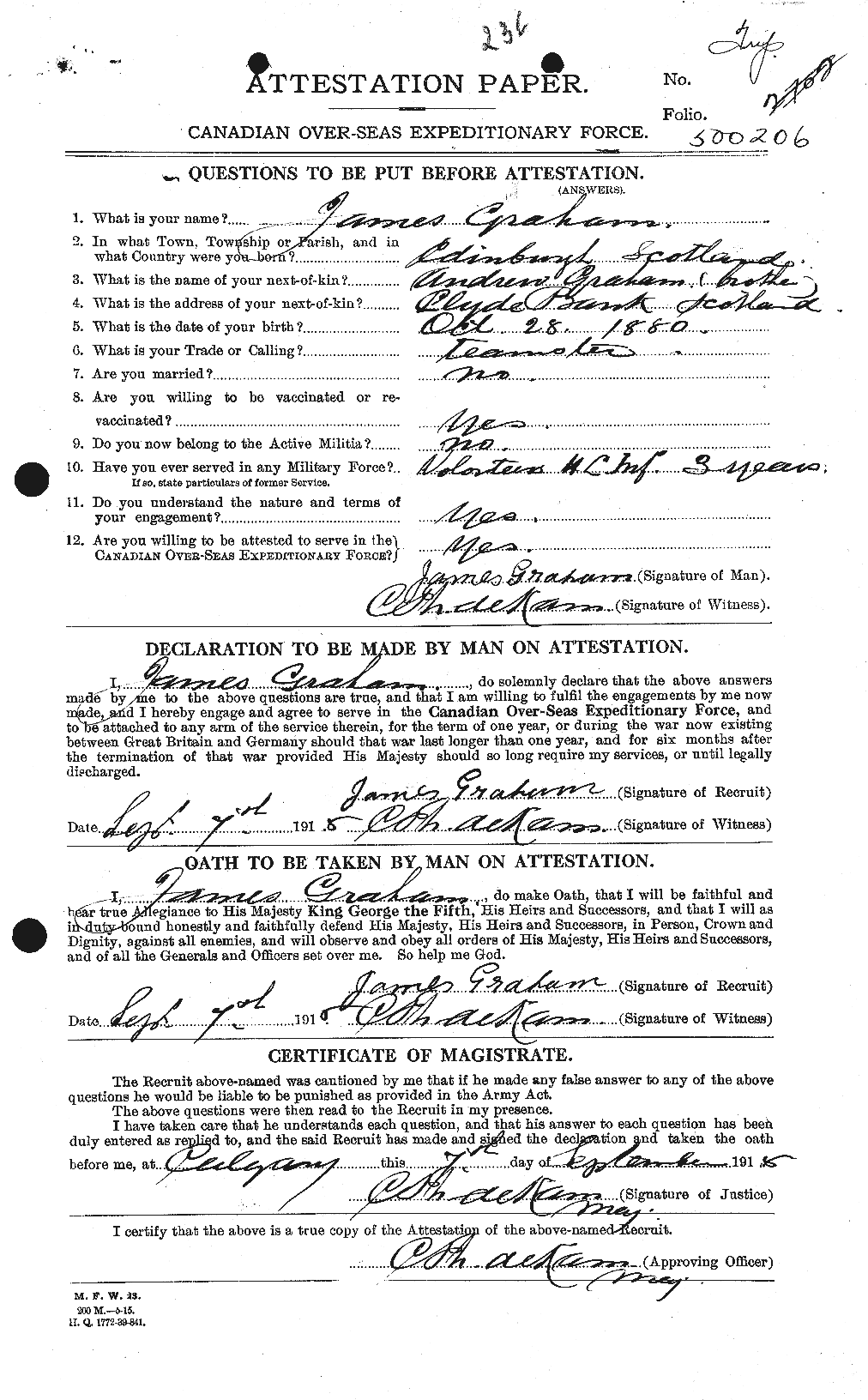 Personnel Records of the First World War - CEF 357781a