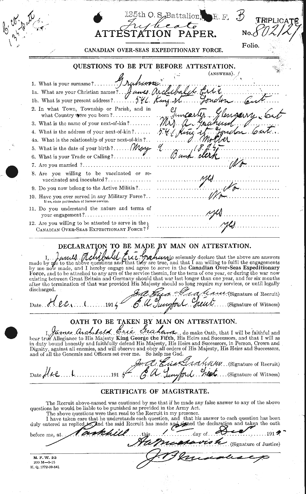 Personnel Records of the First World War - CEF 357804a
