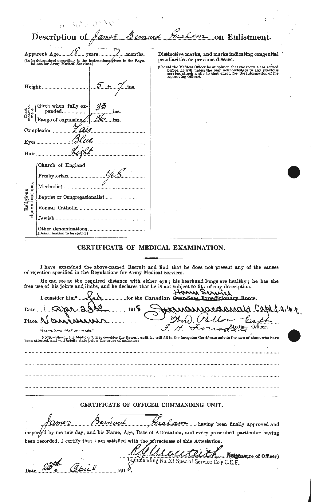 Personnel Records of the First World War - CEF 357807b