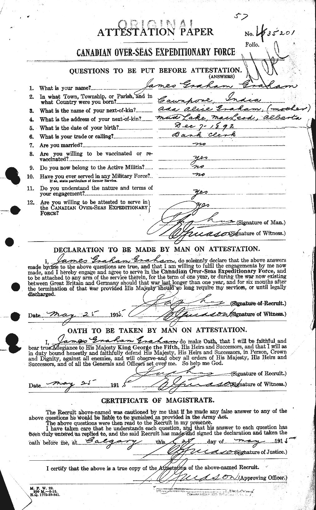 Personnel Records of the First World War - CEF 357822a