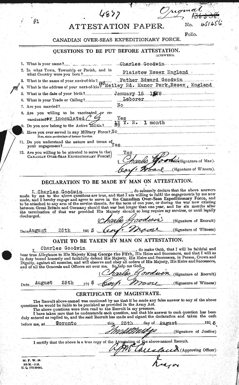 Personnel Records of the First World War - CEF 357942a