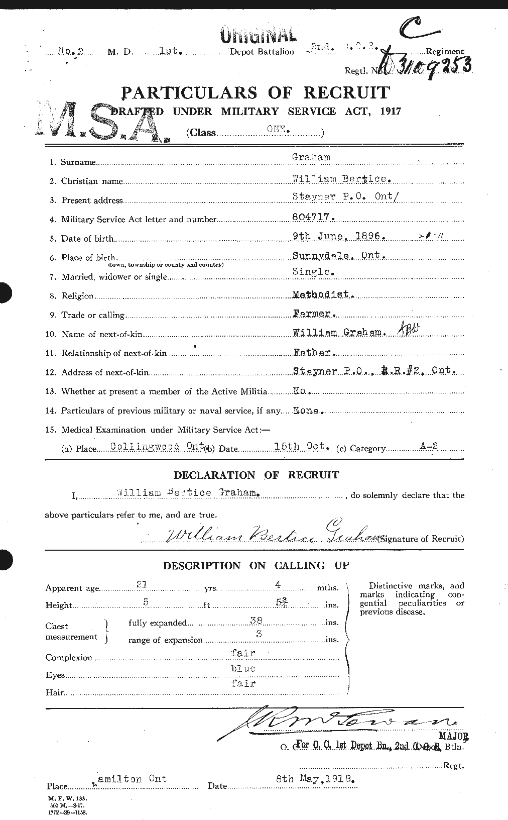 Personnel Records of the First World War - CEF 357974a