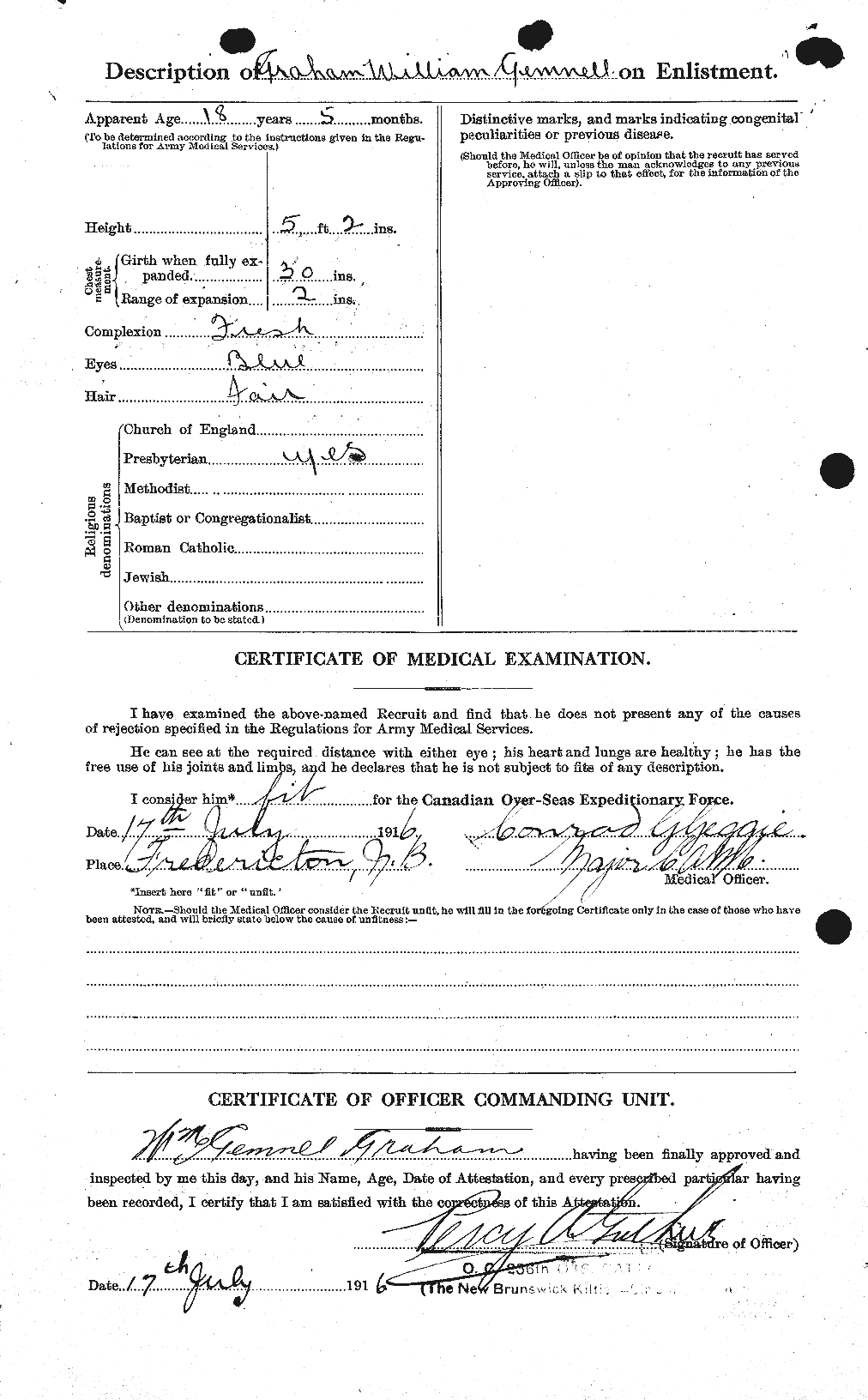 Personnel Records of the First World War - CEF 357994b