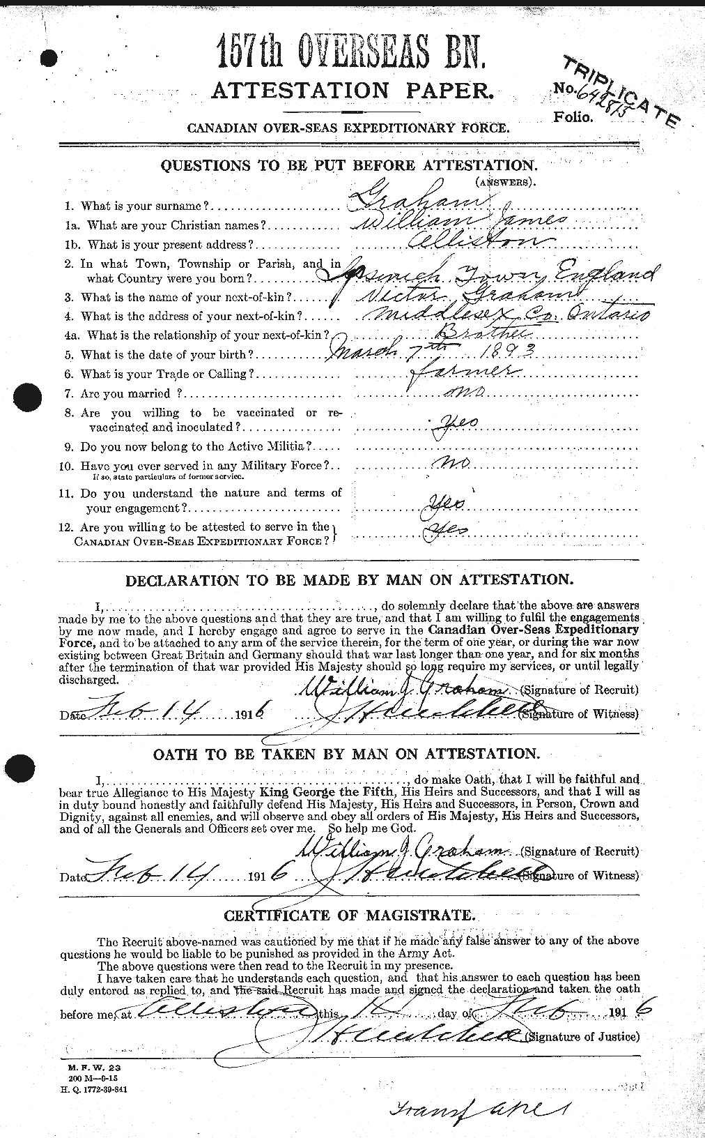 Personnel Records of the First World War - CEF 358010a