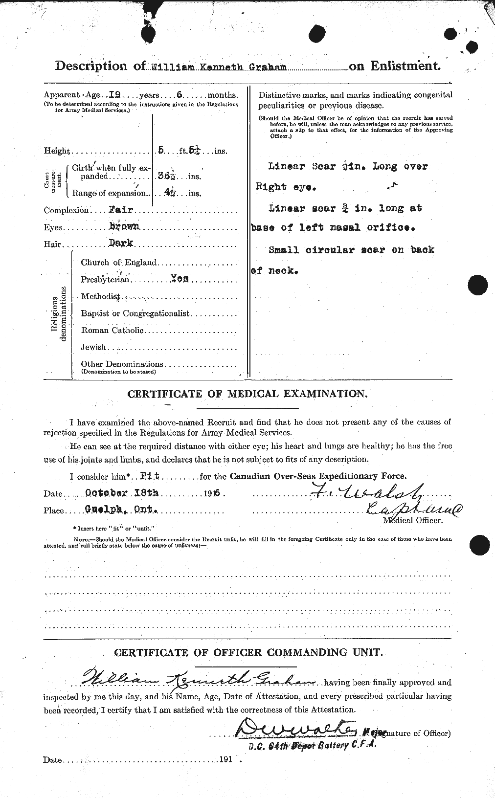 Personnel Records of the First World War - CEF 358018b