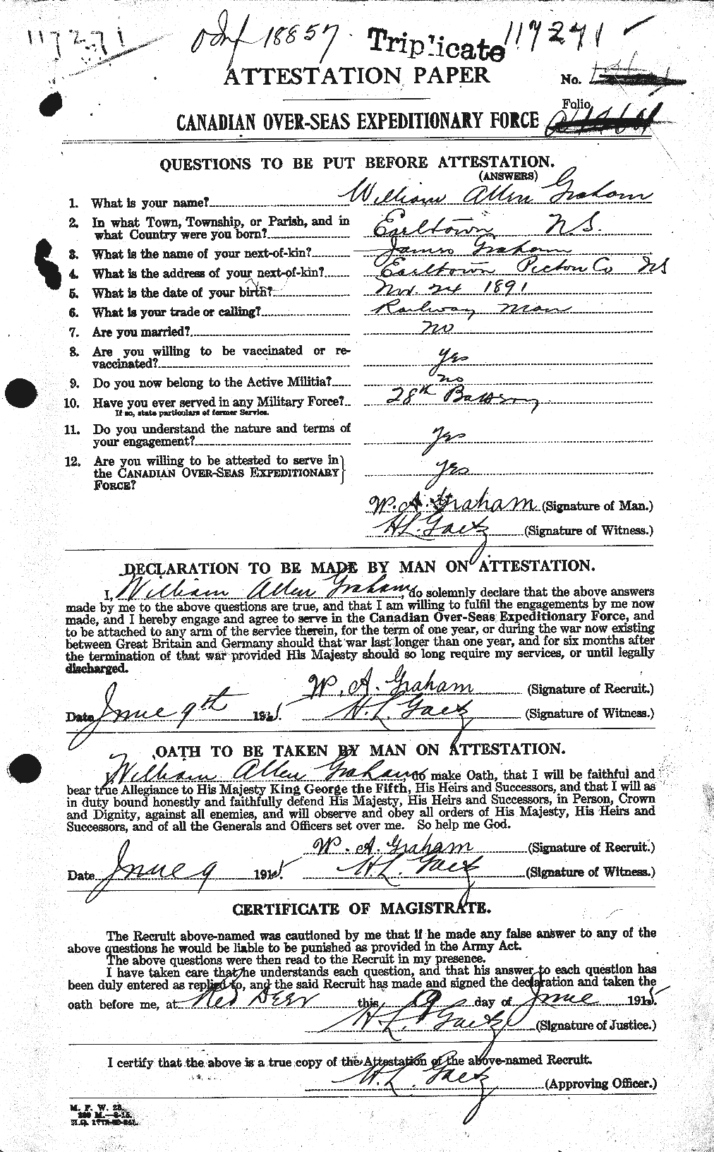 Personnel Records of the First World War - CEF 358021a