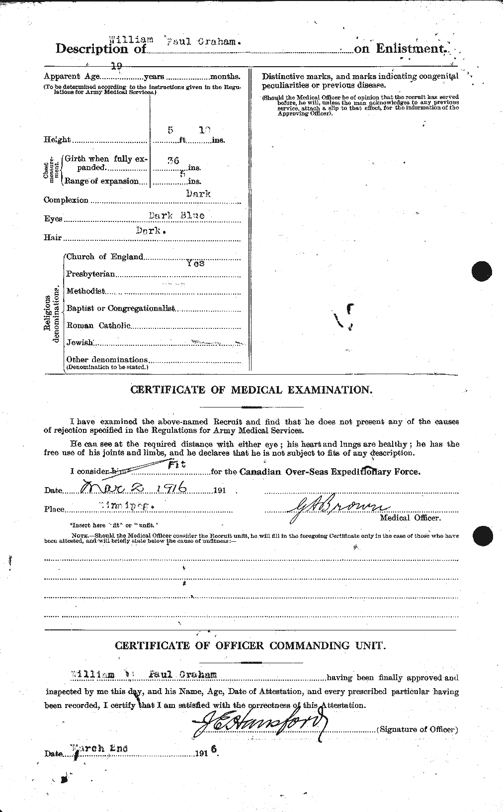 Personnel Records of the First World War - CEF 358030b