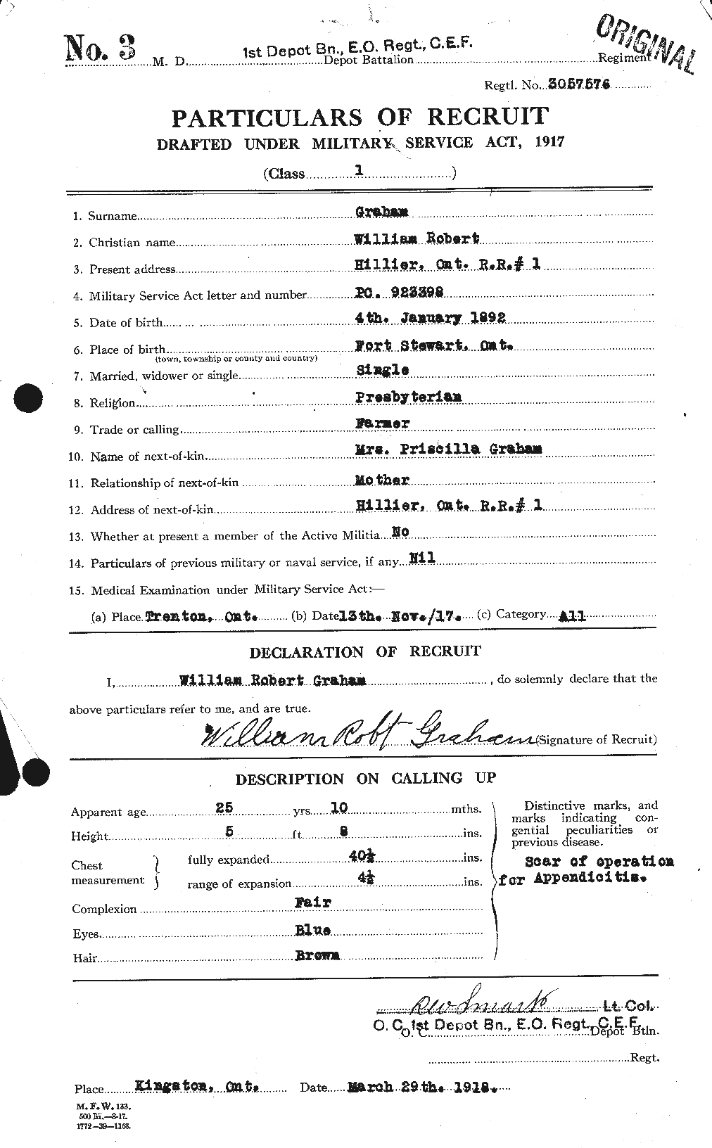 Personnel Records of the First World War - CEF 358034a