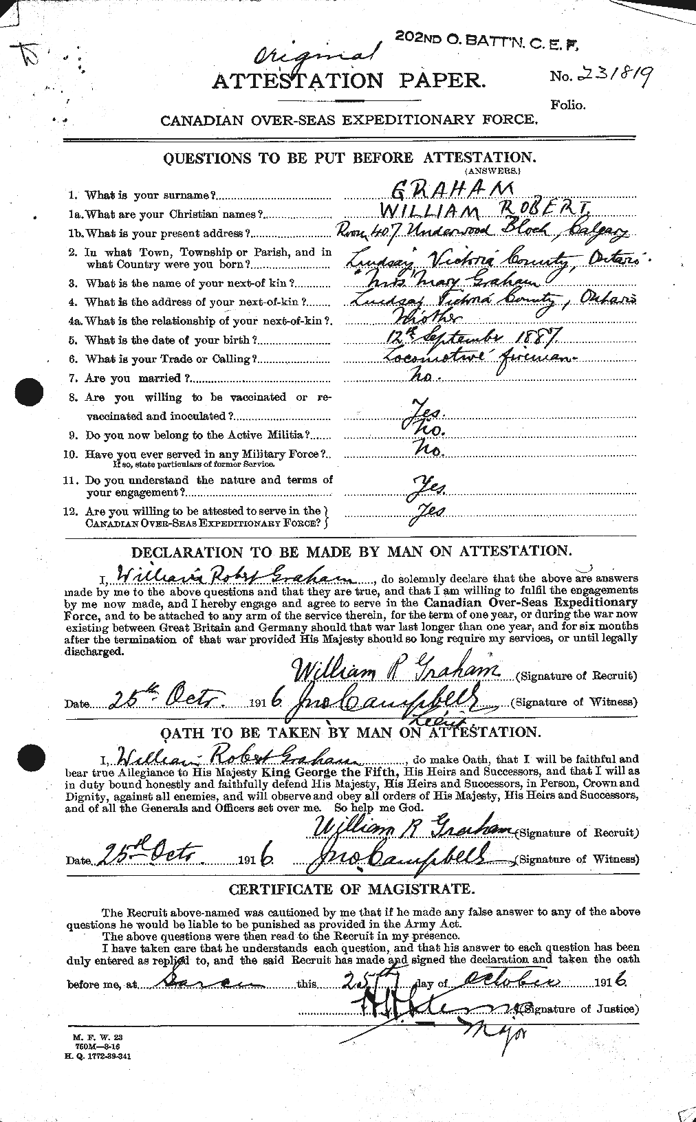 Personnel Records of the First World War - CEF 358035a