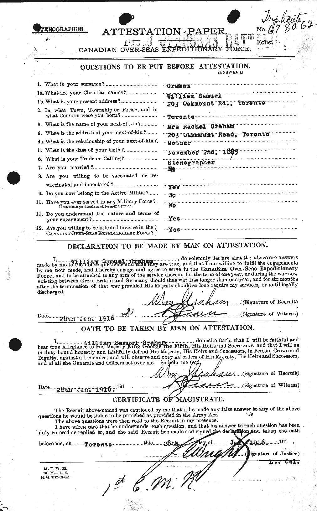 Personnel Records of the First World War - CEF 358039a