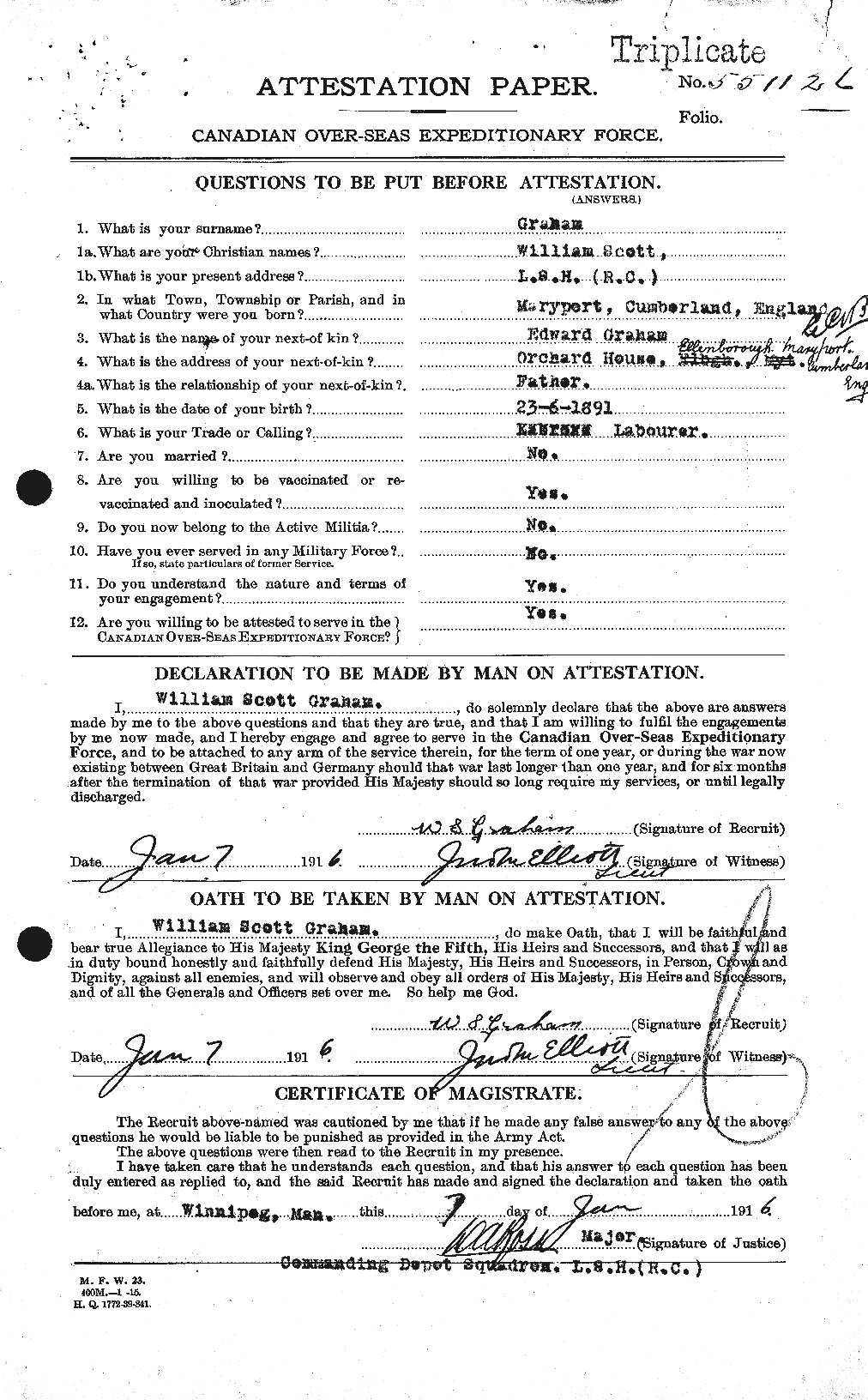 Personnel Records of the First World War - CEF 358040a