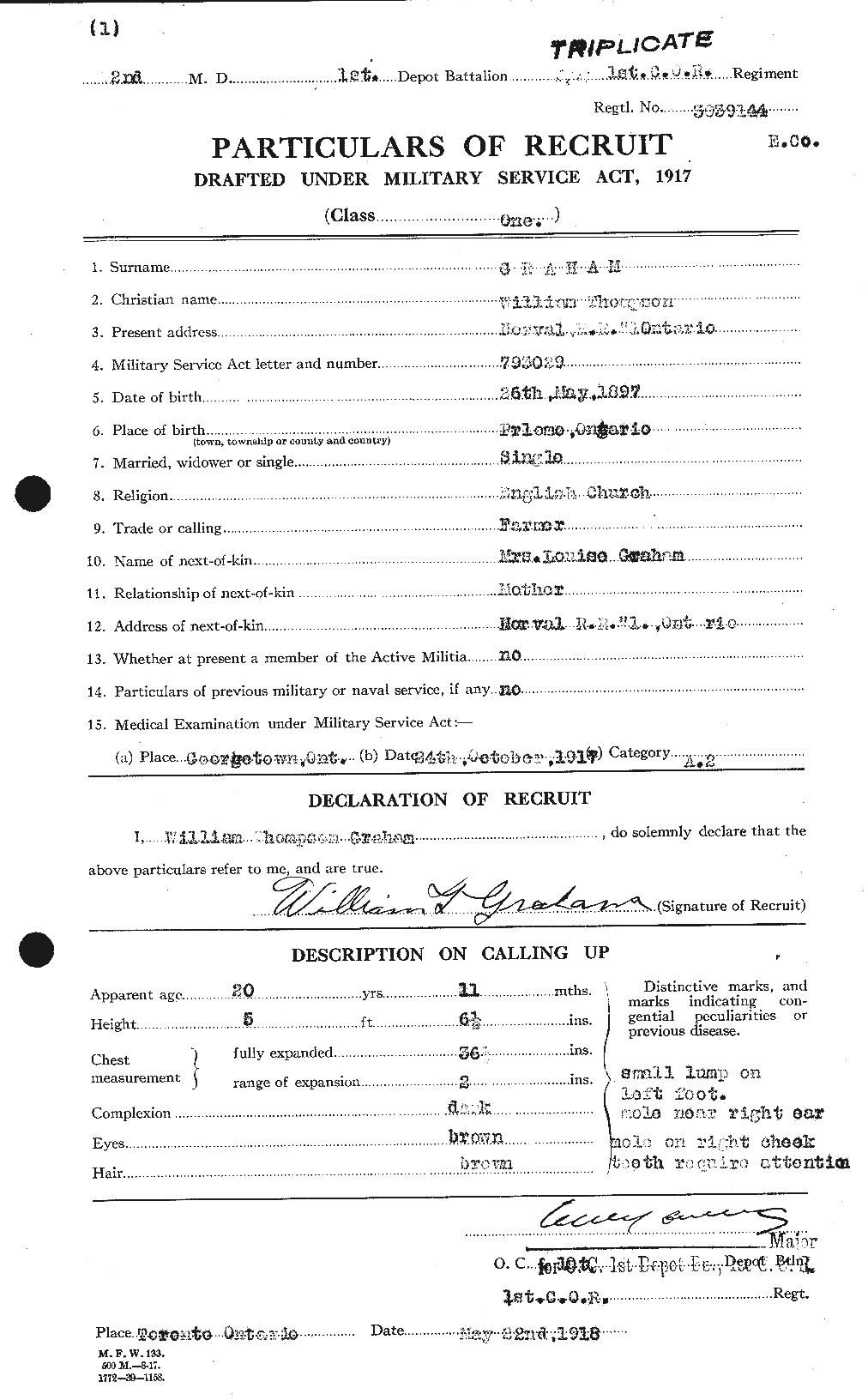 Personnel Records of the First World War - CEF 358043a