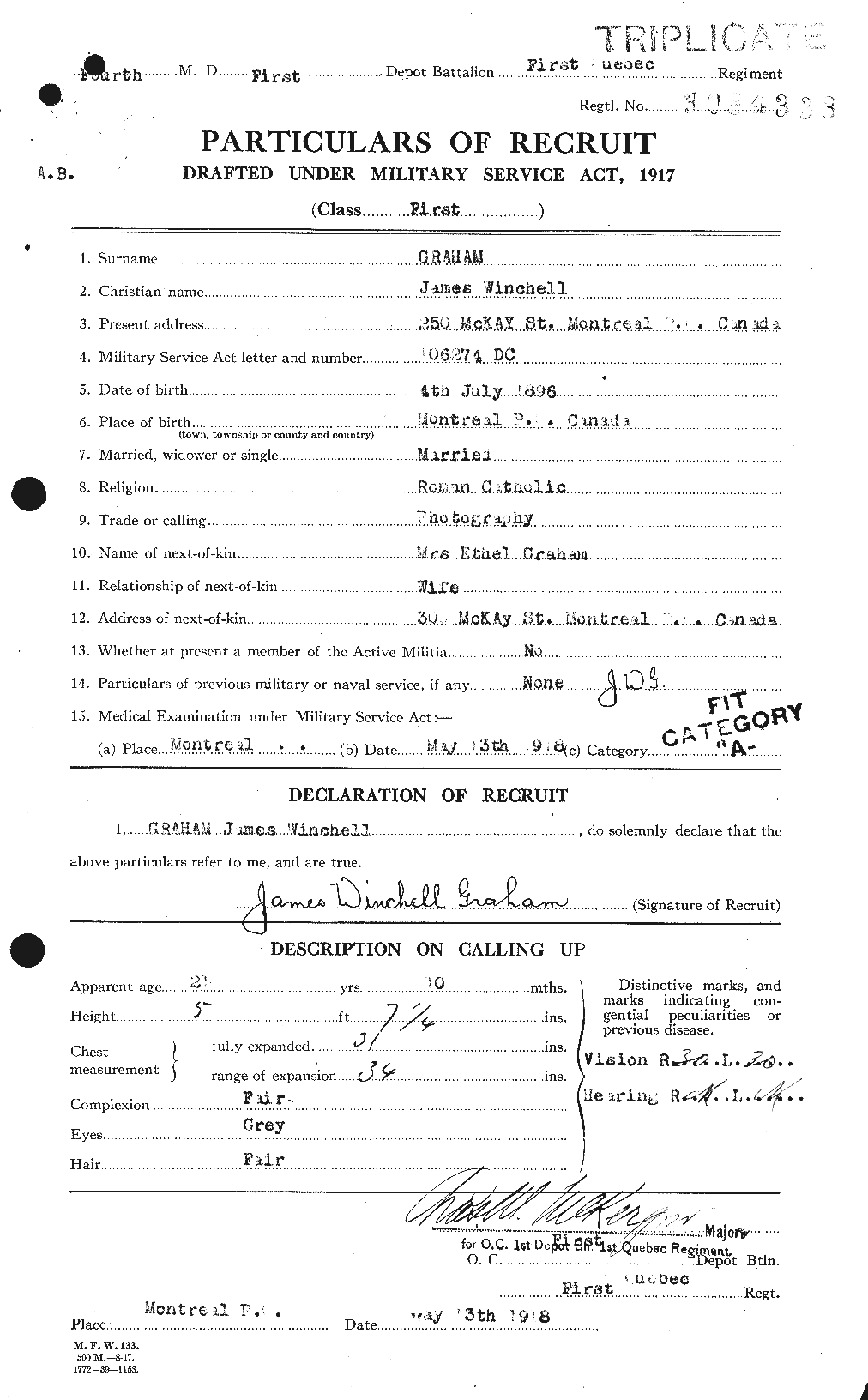 Personnel Records of the First World War - CEF 359101a