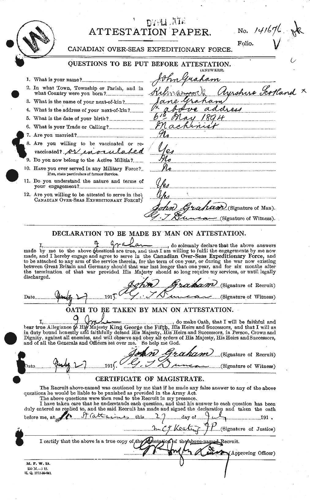 Personnel Records of the First World War - CEF 359118a