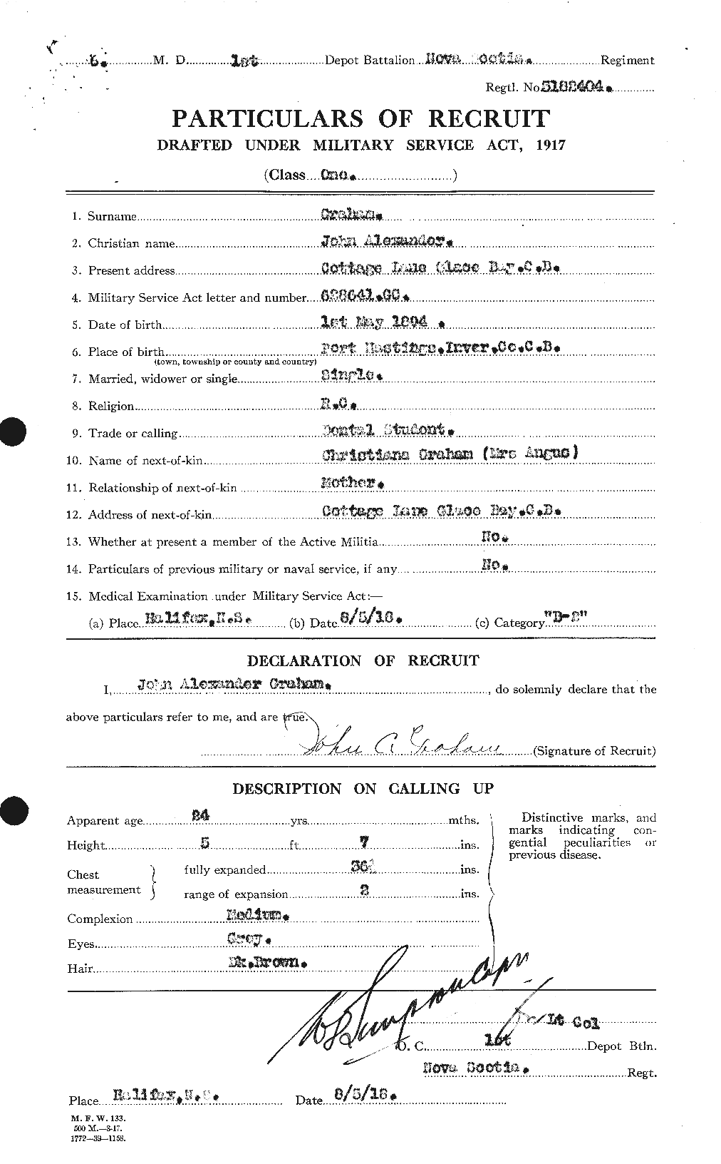 Personnel Records of the First World War - CEF 359151a
