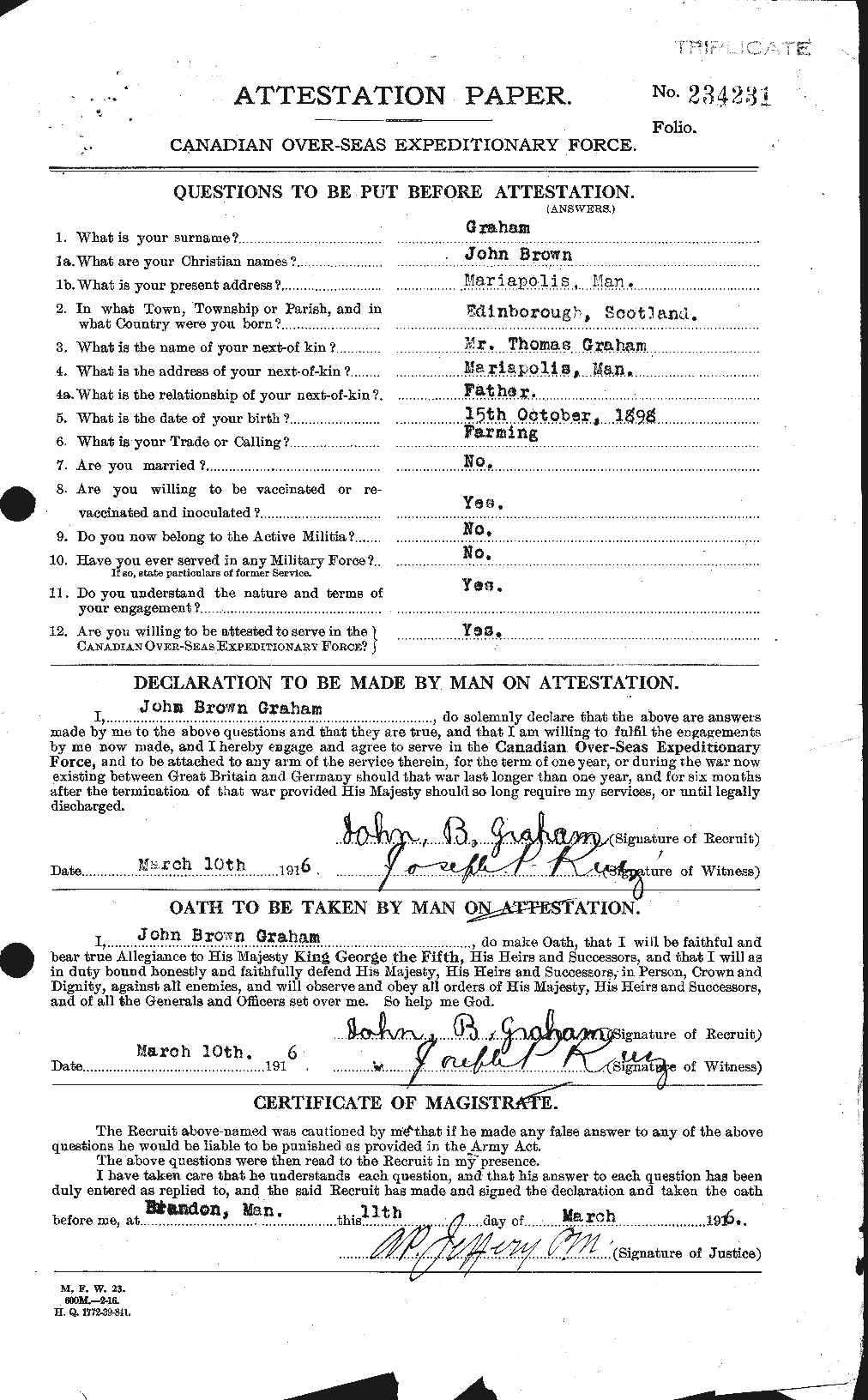 Personnel Records of the First World War - CEF 359157a