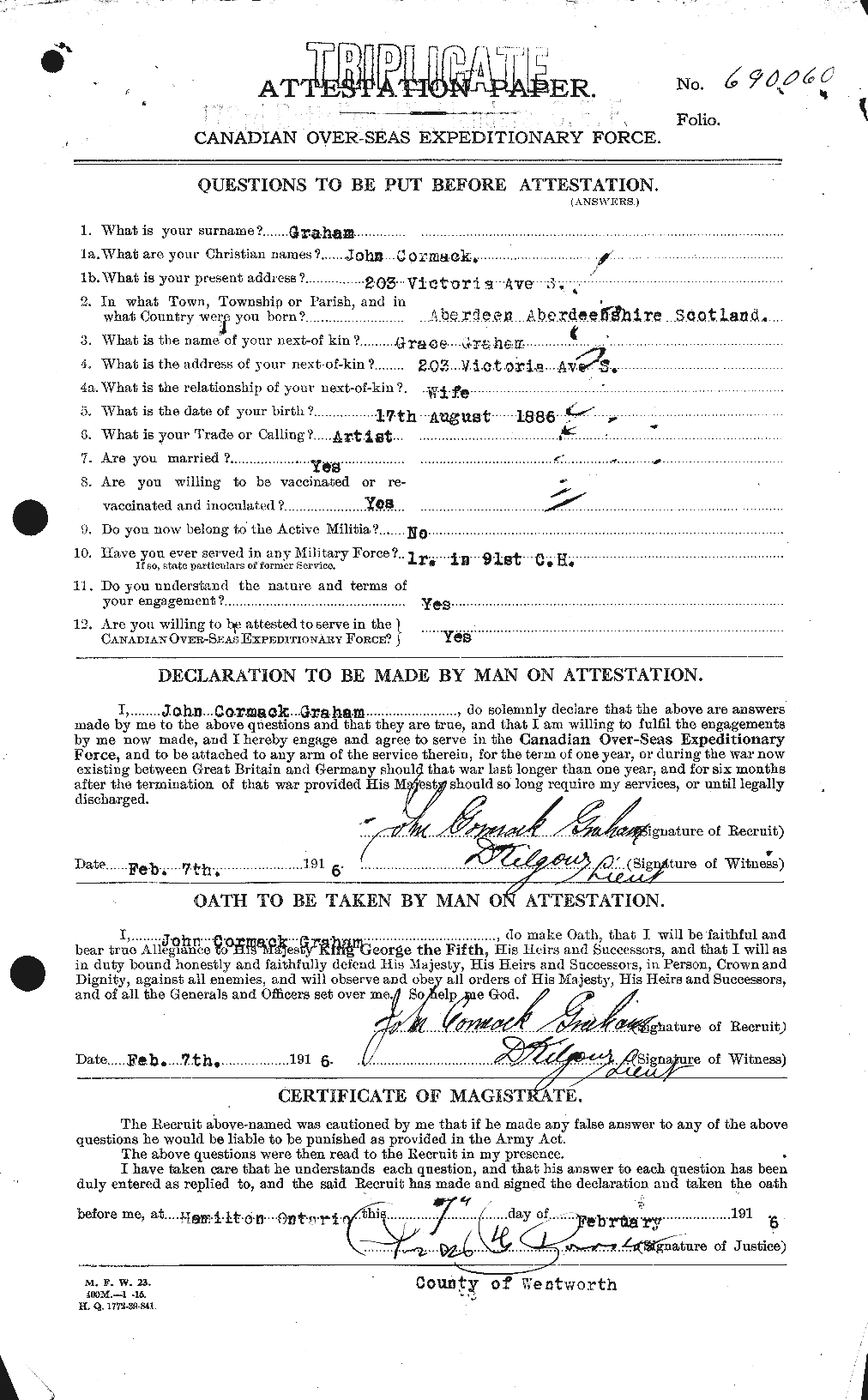 Personnel Records of the First World War - CEF 359167a