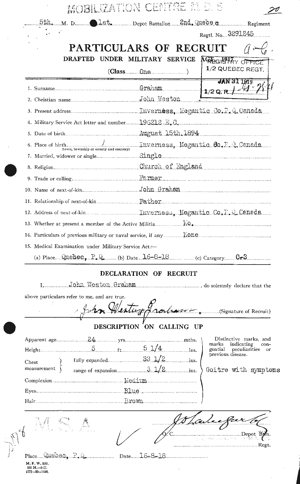 Personnel Records of the First World War - CEF 359215a