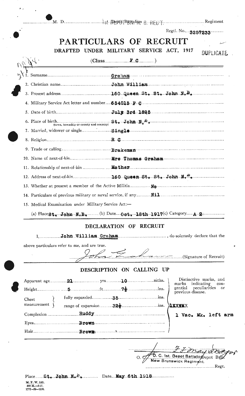 Personnel Records of the First World War - CEF 359220a