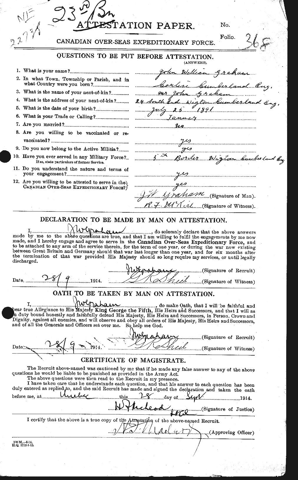 Personnel Records of the First World War - CEF 359221a