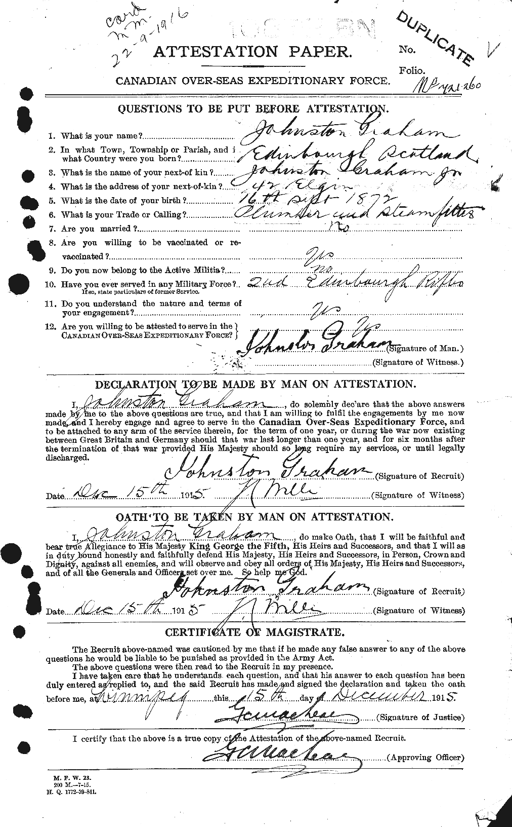 Personnel Records of the First World War - CEF 359223a
