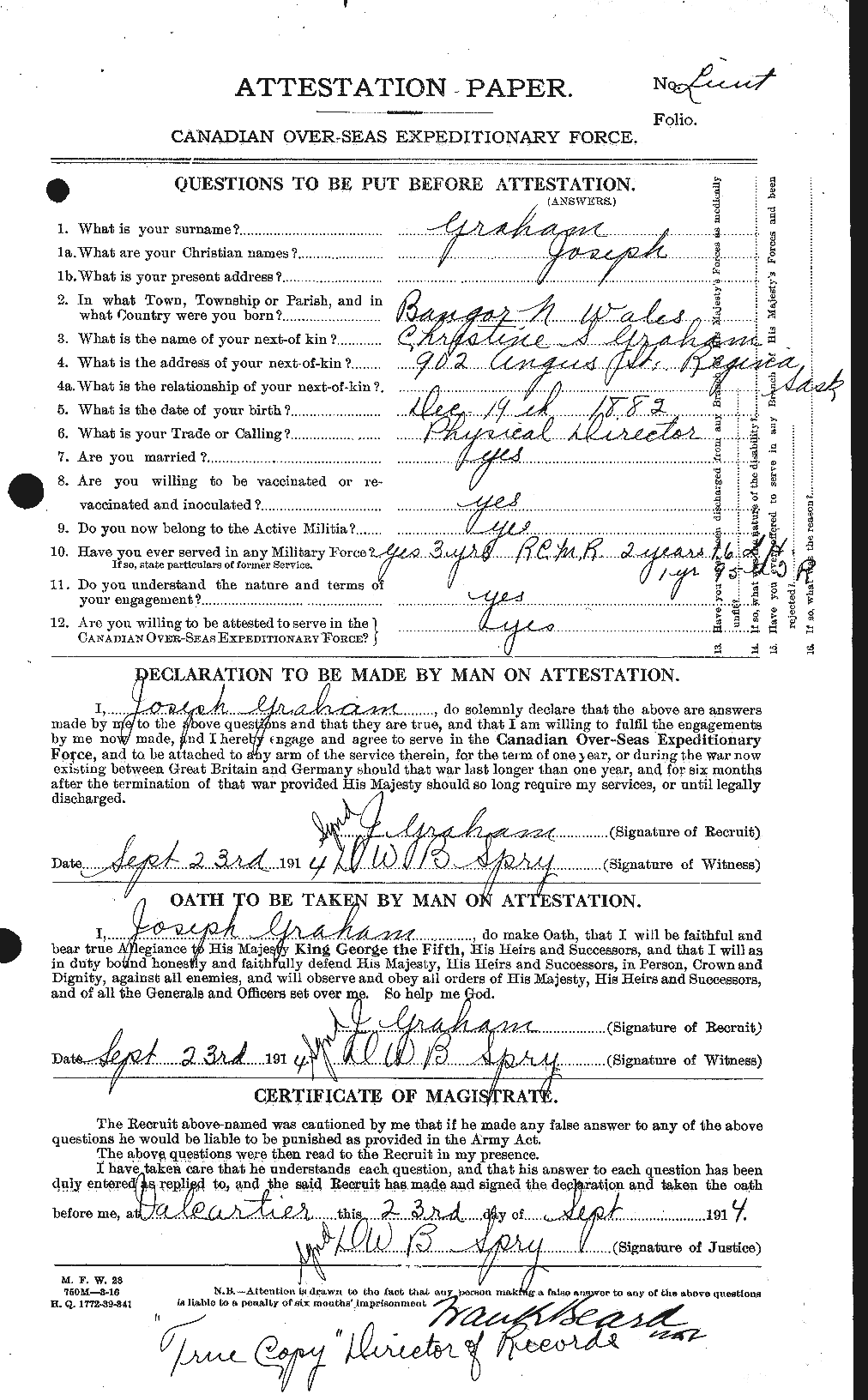 Personnel Records of the First World War - CEF 359239a