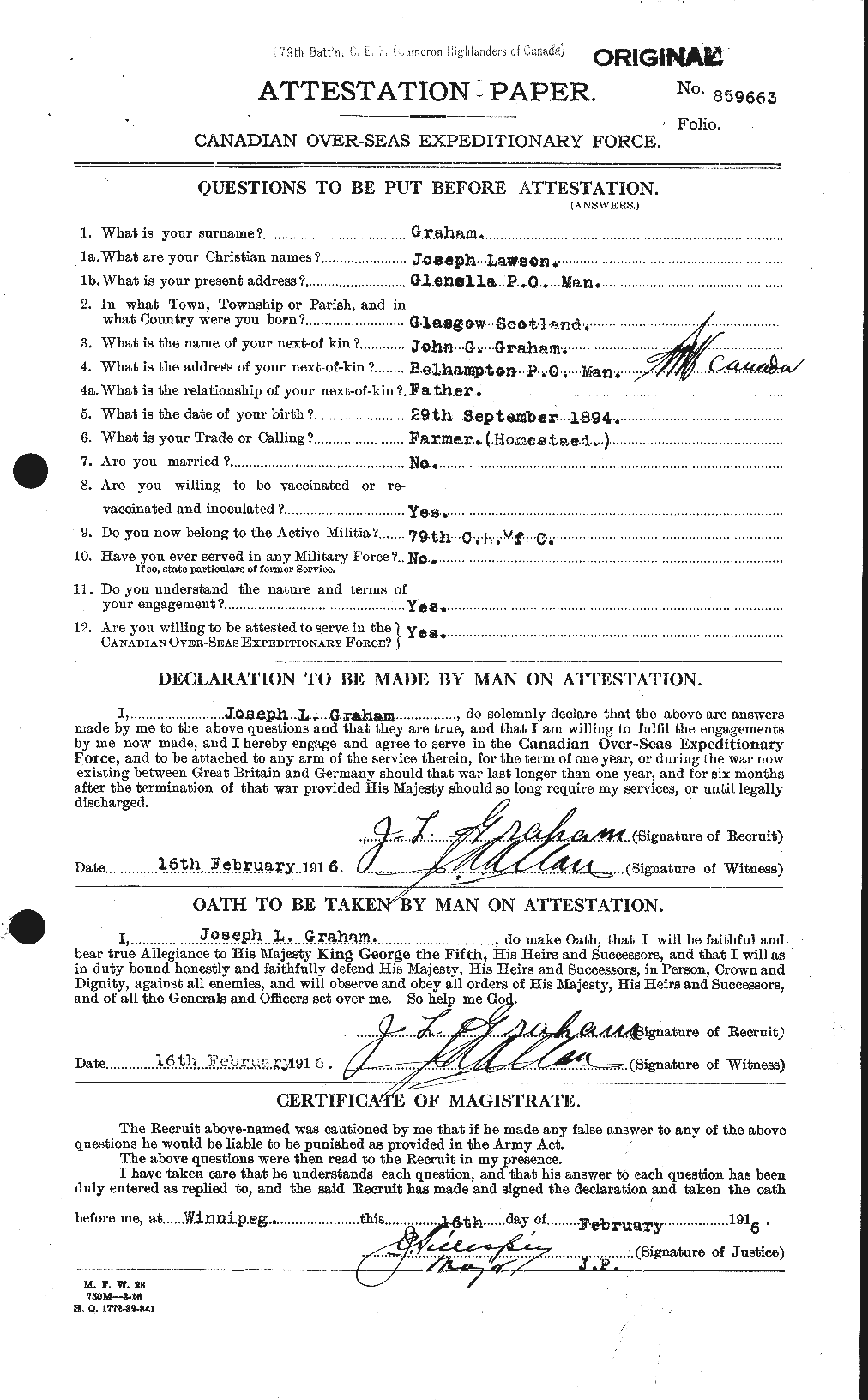 Personnel Records of the First World War - CEF 359251a