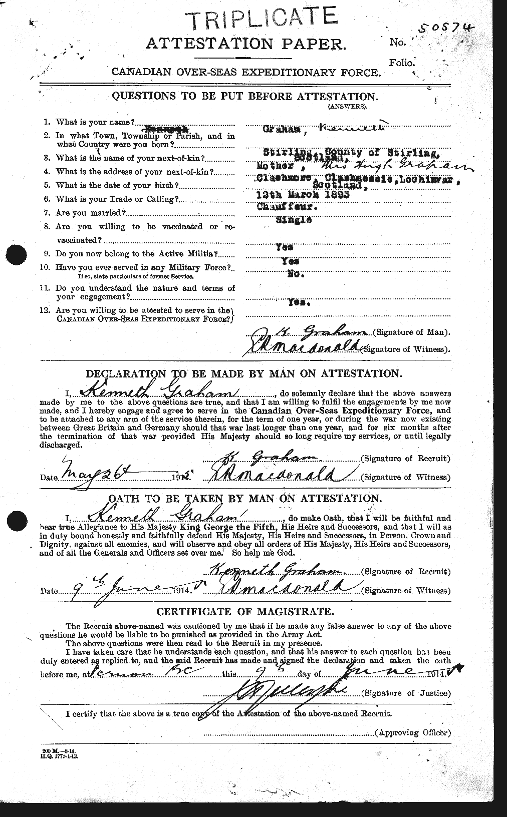 Personnel Records of the First World War - CEF 359257a