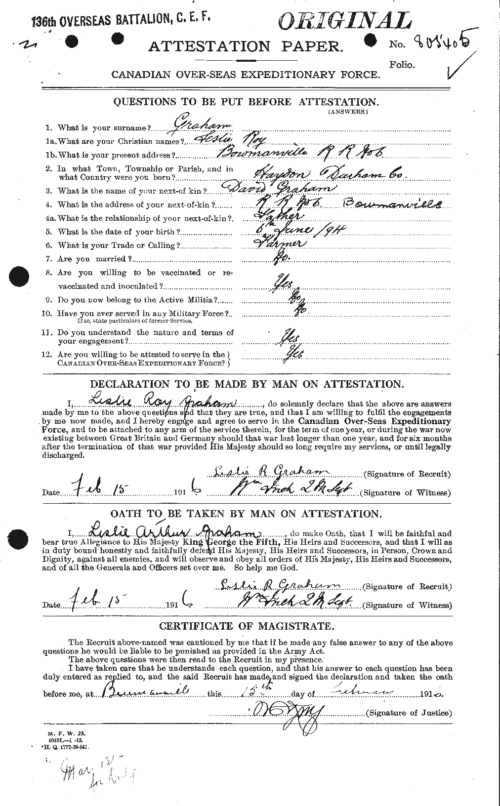 Personnel Records of the First World War - CEF 359272a