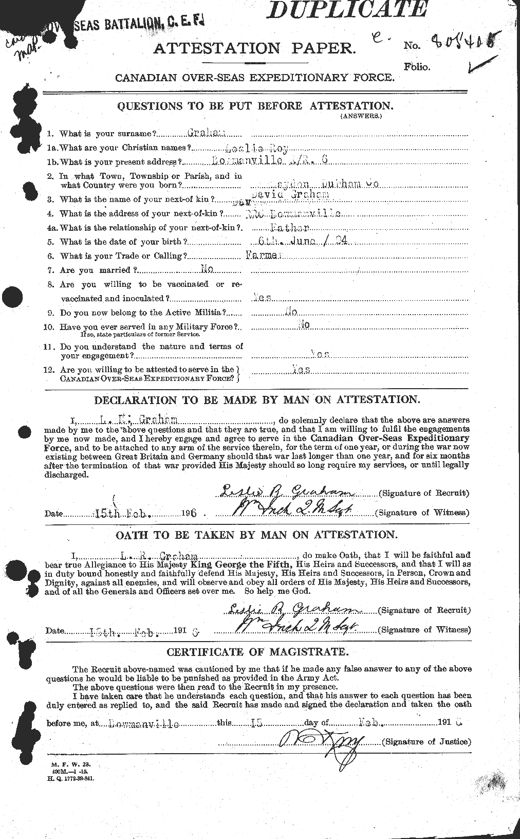 Personnel Records of the First World War - CEF 359273a