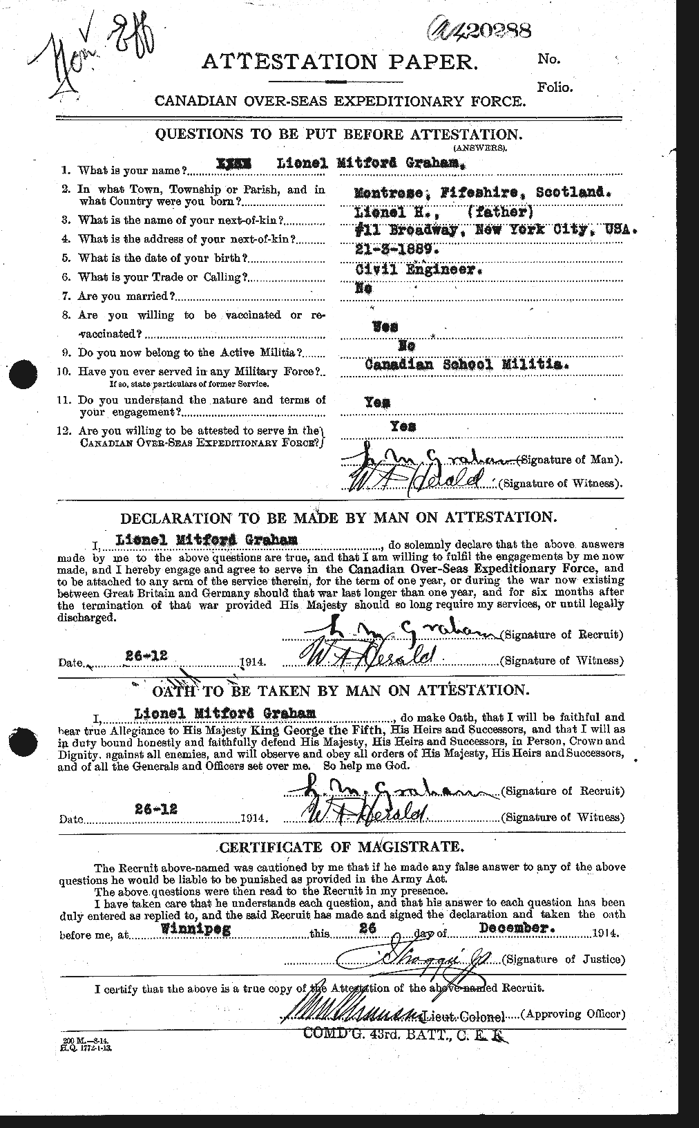 Personnel Records of the First World War - CEF 359275a