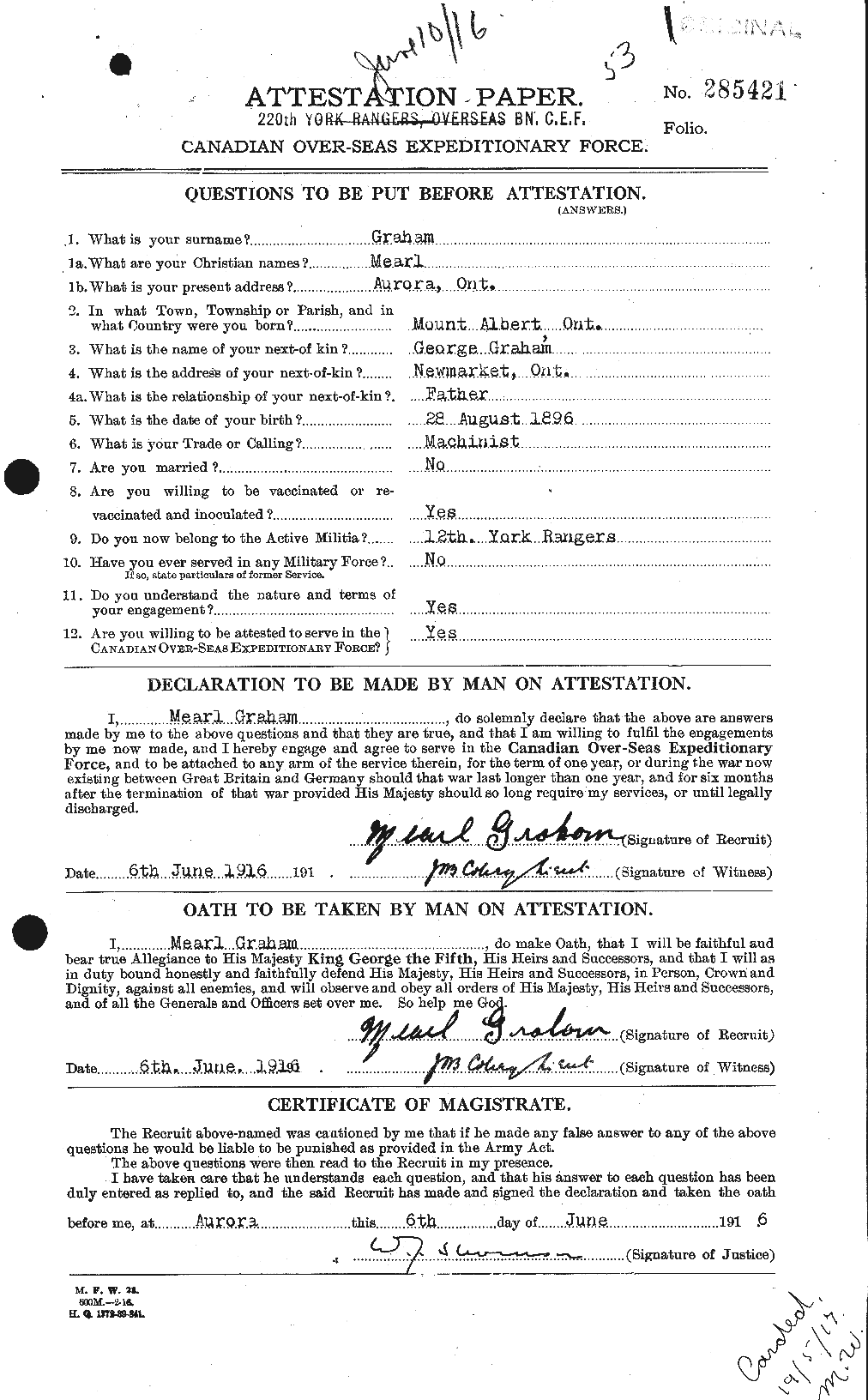 Personnel Records of the First World War - CEF 359300a