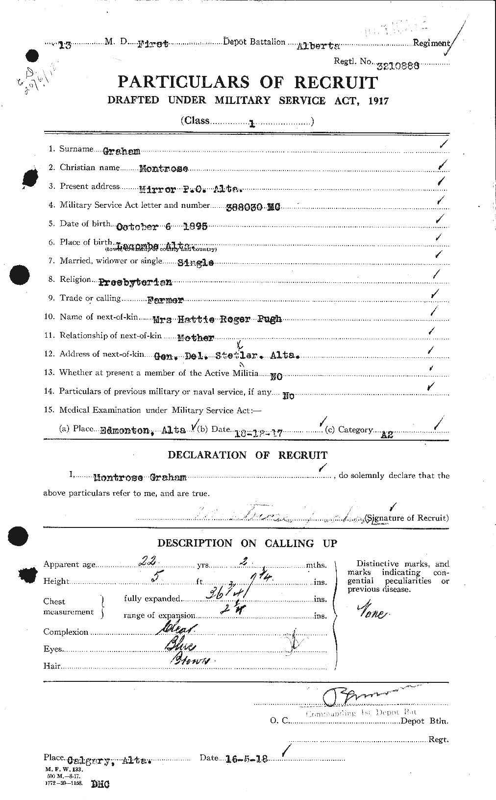 Personnel Records of the First World War - CEF 359310a