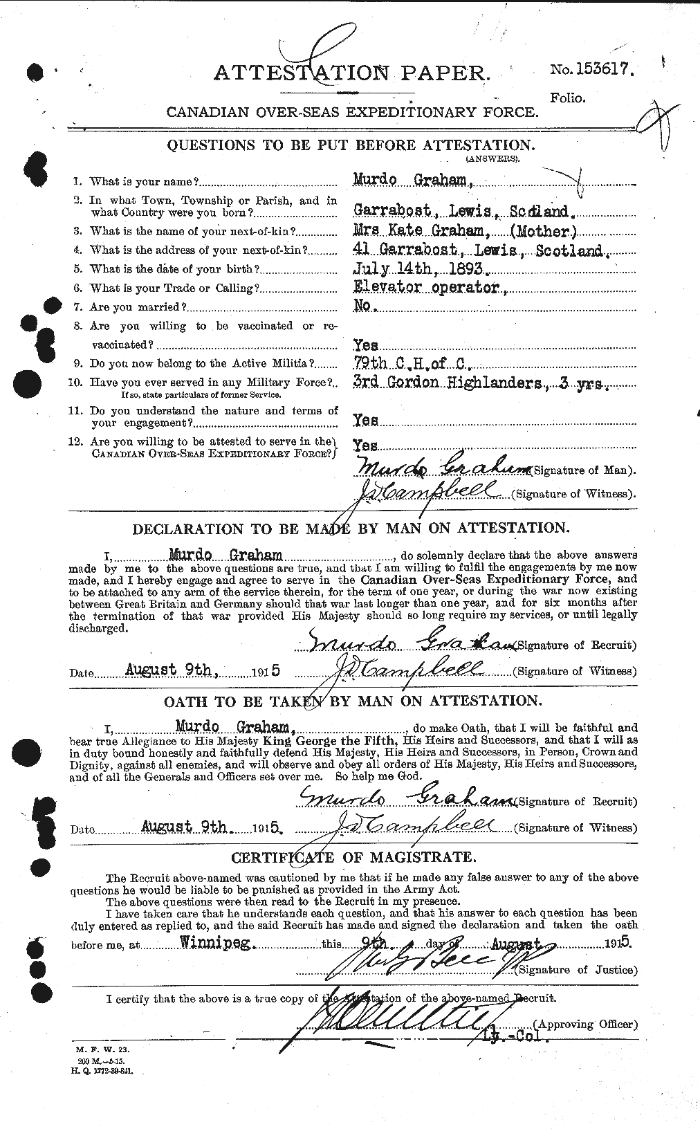 Personnel Records of the First World War - CEF 359311a