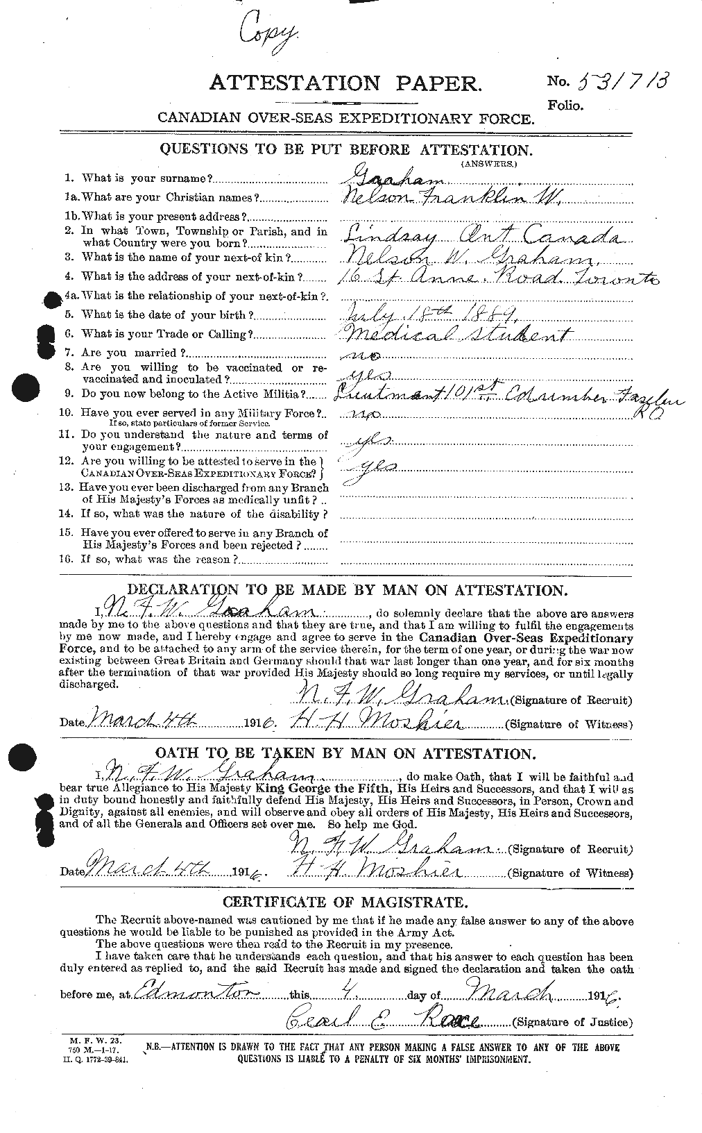 Personnel Records of the First World War - CEF 359316a