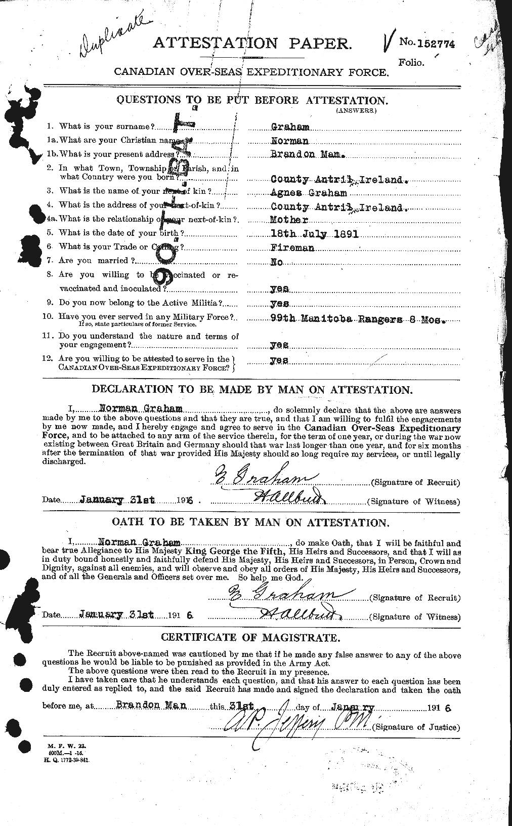 Personnel Records of the First World War - CEF 359321a