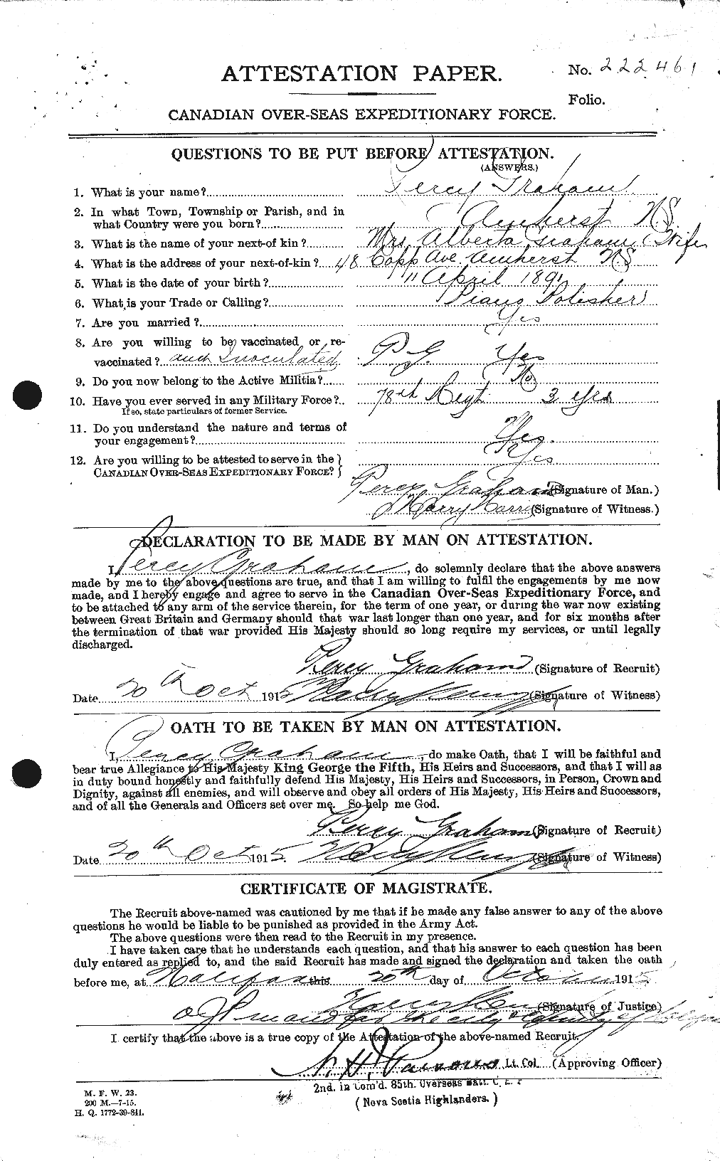 Personnel Records of the First World War - CEF 359337a